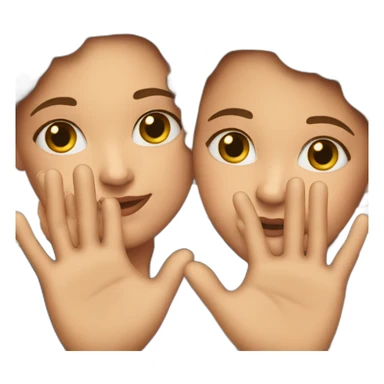 mother and daughter hands touching each other sticker