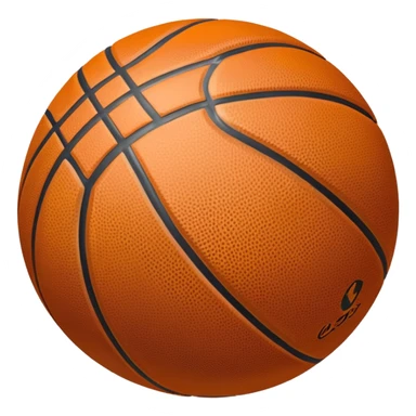 shiny bronze basketball with orange seams, metallic bronze material, reflective copper-brown surface sticker