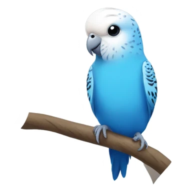 pied blue budgie sticker