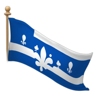 Drapeau du Québec avec le style des emoji de drapeaux sur Iphone sticker