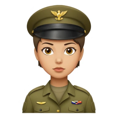 female soldier hair style wityh out cap sticker