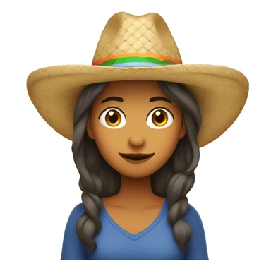 Una Exploradora son sombrero con cara de sorpresa sticker