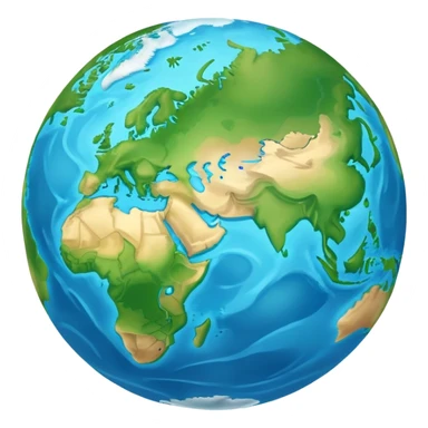 Earth globe with continents shaped to form the number 812 sticker