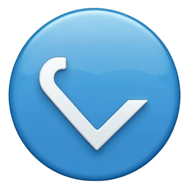 Create a blue checkmark for the nickname, do 1 in 1 as in tiktok sticker