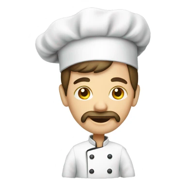 chef with dish sticker