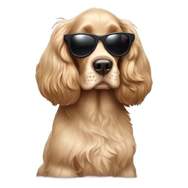 Cocker with sunglasses sticker