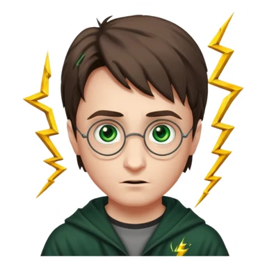 Harry potter with lightening scar on forehead sticker