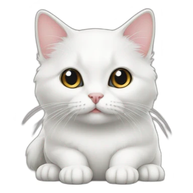 munchkin-cat-white-on-laptoppc sticker