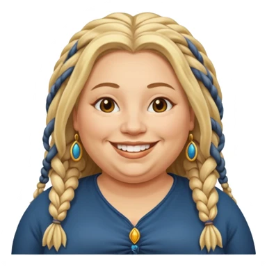 very fat beautiful rich blonde dreadlocked woman sticker