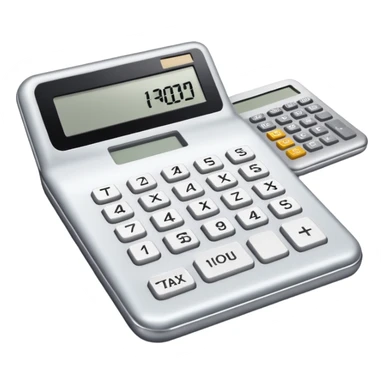 tax forms and calculator sticker