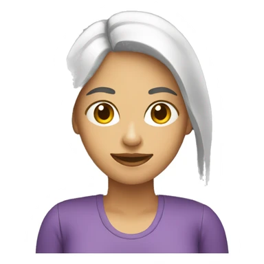 mujer en computador sticker