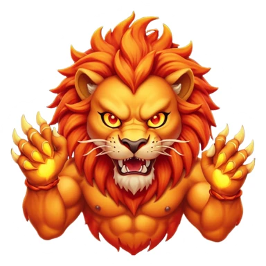 demon lion sticker