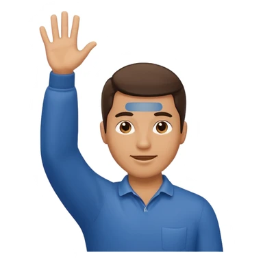 A man with arms waving up and down with 67 around it  sticker