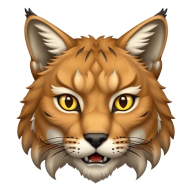 Tête de lynx très féroce  sticker