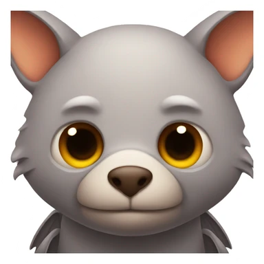 Serious looking animal bat sticker