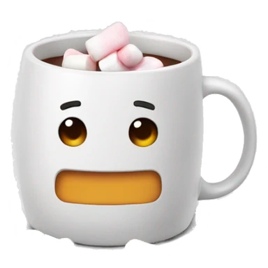 New Year's mug with marshmallows sticker