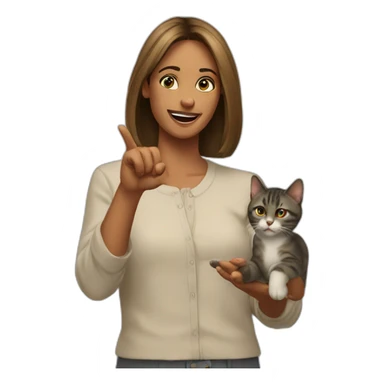 Woman Pointing at Cat Meme sticker