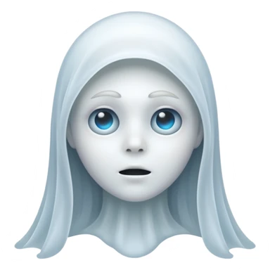 realistic ghost without a face sticker
