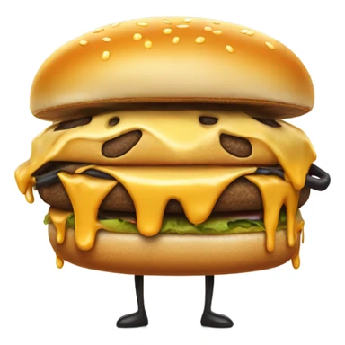 CHEESEBURGER MAN crying sticker