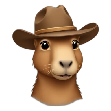 Cowboy capybara sticker