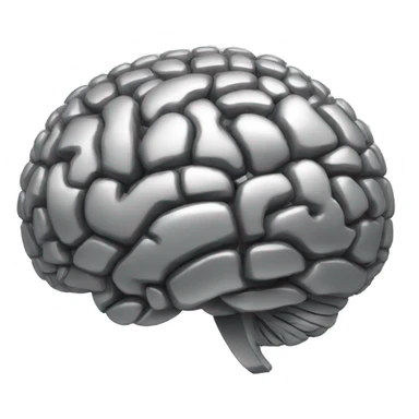 metalic brain  sticker