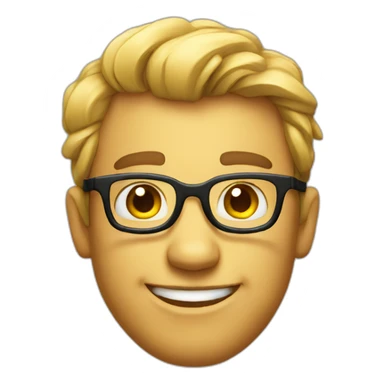 stupid looking nerd smile sticker