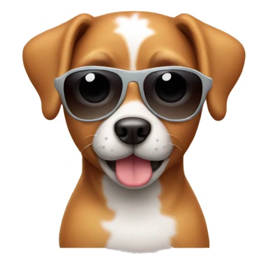 Cute dog with sunglasses  sticker