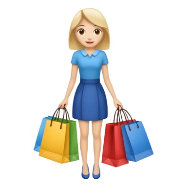 woman holding shopping bags sticker