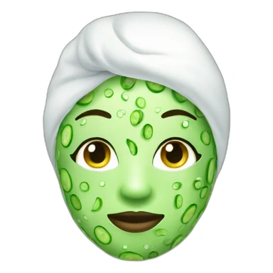 beauty cucumber face mask sticker