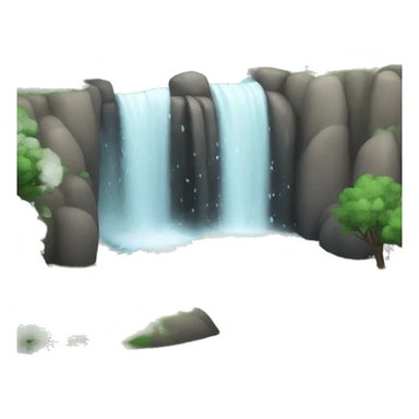 White Water falling  sticker