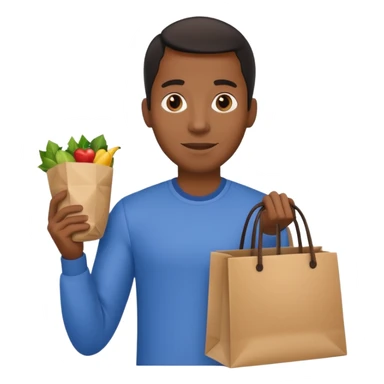 Market Shopper black man sticker