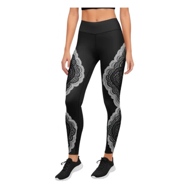 an aesthetic sophisticated legging/stocking/tight with lace pattern  sticker