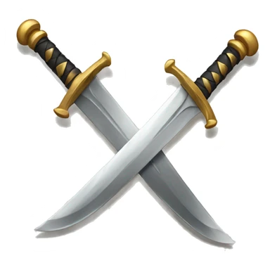 Two crossed swords sticker