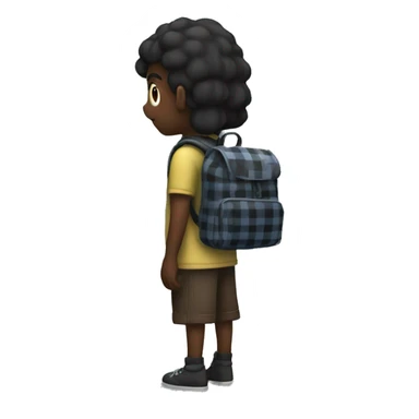 black checked backpack ghotick sticker