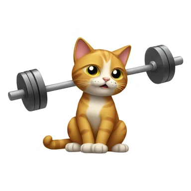 Cat with a barbell sticker