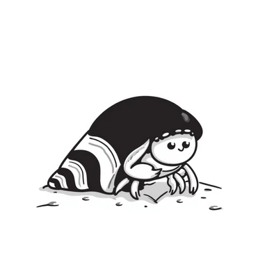 hermit crab sticker