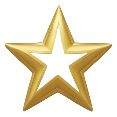 North gold star half  sticker