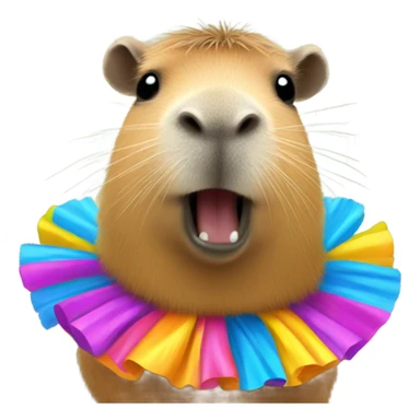 Capybara wearing a tutu  sticker