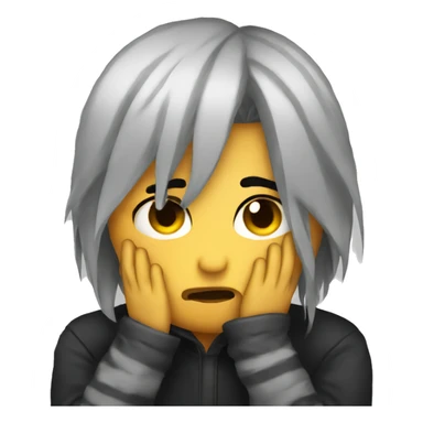 Emo crying while kissing sticker