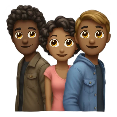 3 group of friends  sticker