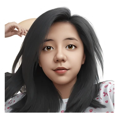 portrait of a girl sticker