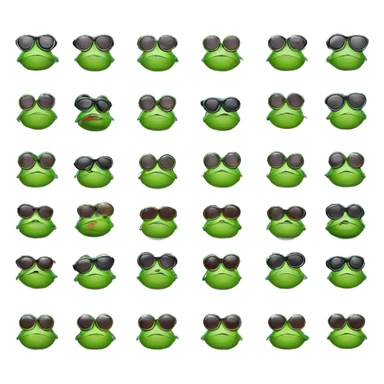 frog emoji wearing sunglasses  sticker
