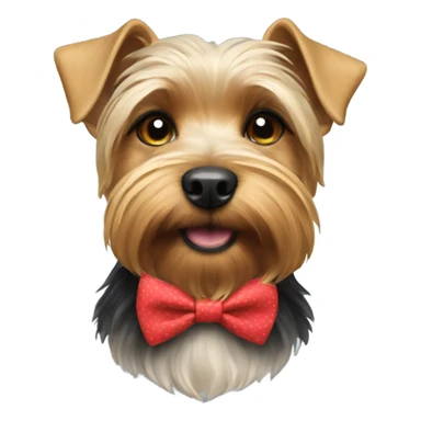 York Terrier with bow tie sticker