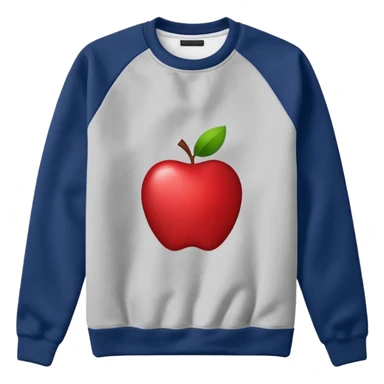 classic crewneck sweatshirt, apple emoji style sticker