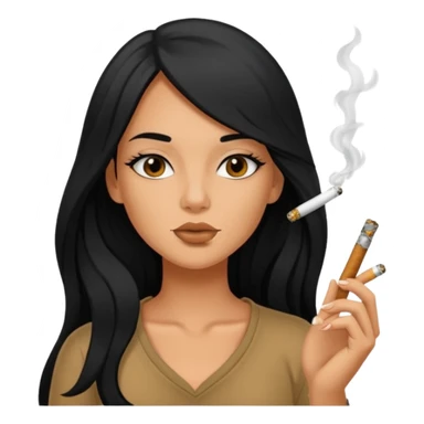 A girl smoking an joint  sticker