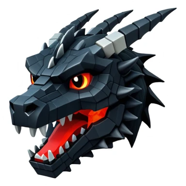 Minecraft black dragon head sticker