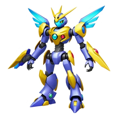 Shiny Fakemon-Pokemon-Digimon-Spectrobes-Medabot-fusion, full body sticker