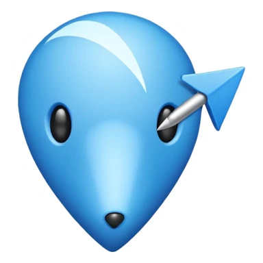 Blue mouse cursor sticker