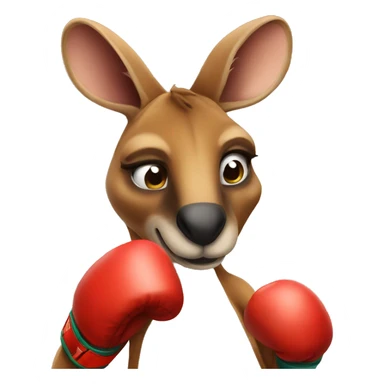 A kangaroo wearing boxing gloves  sticker
