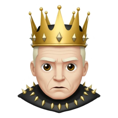 old king punk with crown sticker